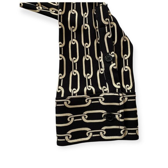NILI LOTAN Celestine Print Shirt, Small Chain Print, Size L, MRSP $695 - Picture 12 of 16